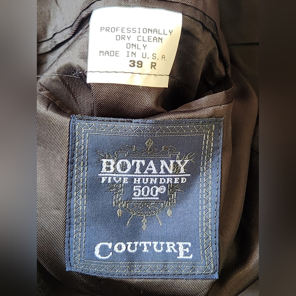 BOTANY 500 COUTURE Men's Charcoal Grey Blazer - Size 39R - Picture 12 of 14